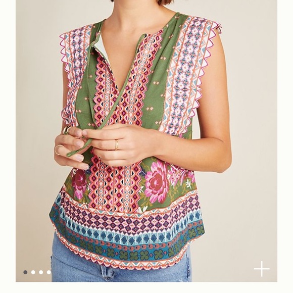 Anthropologie Tops - Brand New Anthropologie Sigrid Embroidered Tank